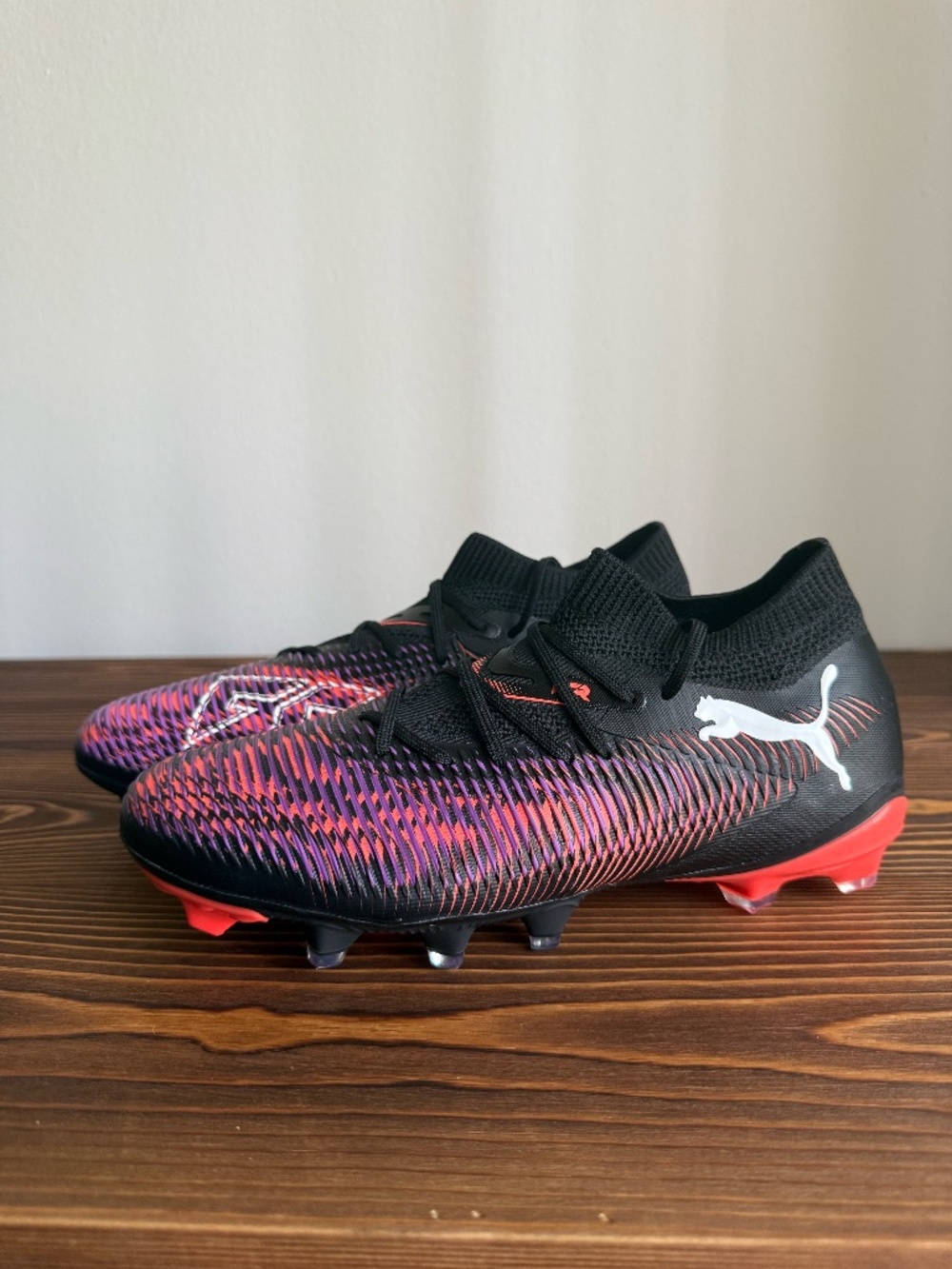 PUMA FUTURE 8 Size 7.5 Football Soccer Cleats Black Orange New 108382-01